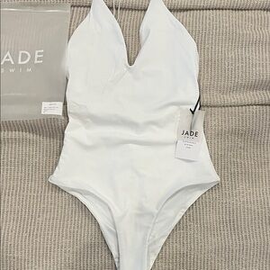 Brand new with tags JADE size small Micro All in One swimsuit Matte white
